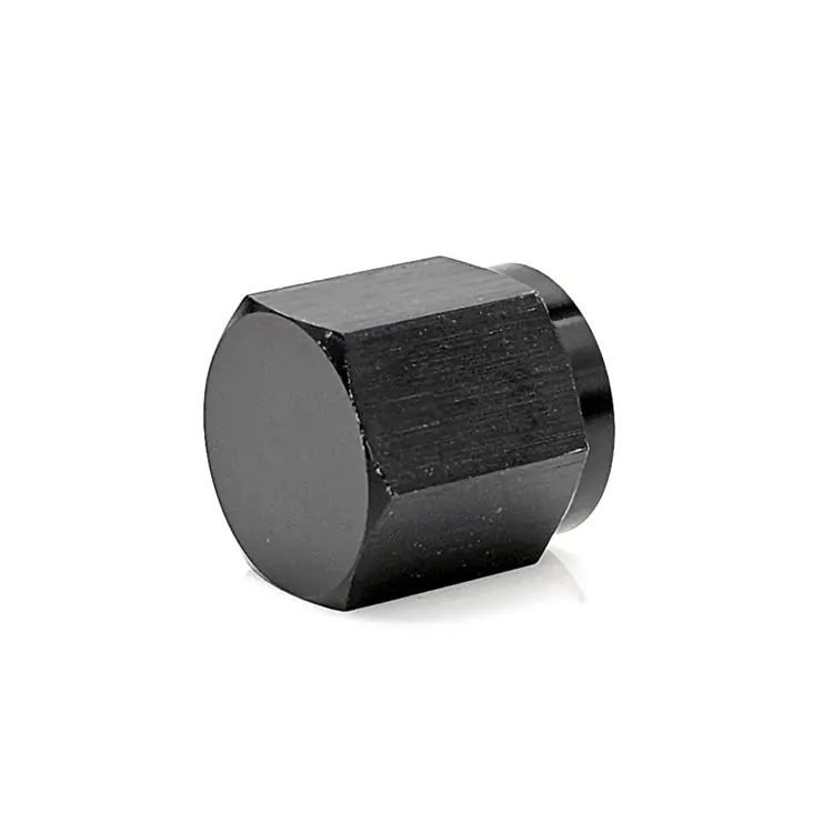 12An An Flare Cap – Black Hard-Anodized 6061 Aluminum 1