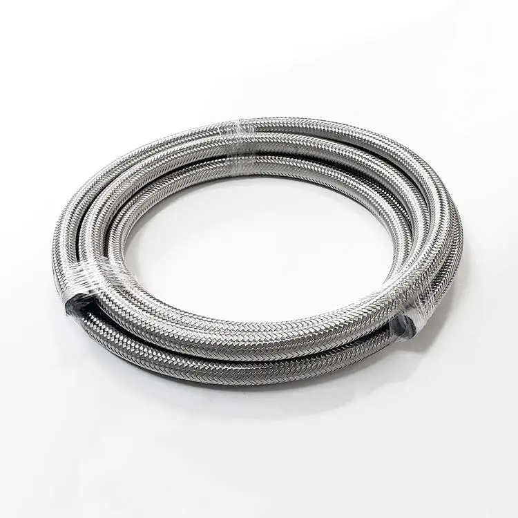 -12An Stainless Braided Flex Hose – Reinforced Rubber Core, 20-Foot Length 1