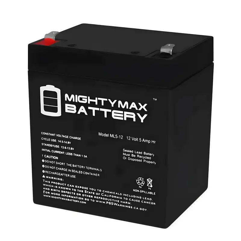12V 5Ah Sealed Lead-Acid Replacement Battery – Compact Rechargeable Power Cell 1