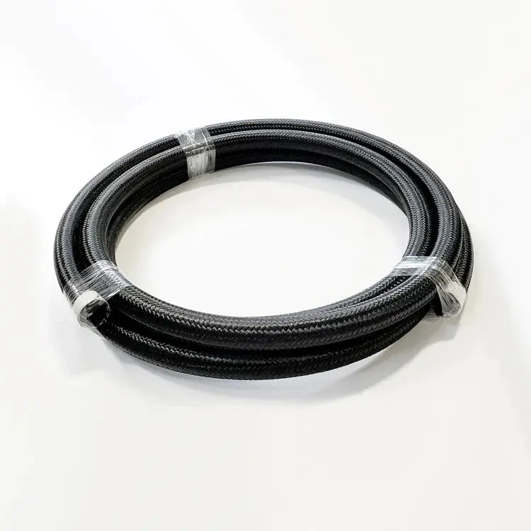 20-Foot -6An Black Nylon Braided Flex Hose – Reinforced Rubber Liner, Lightweight 1