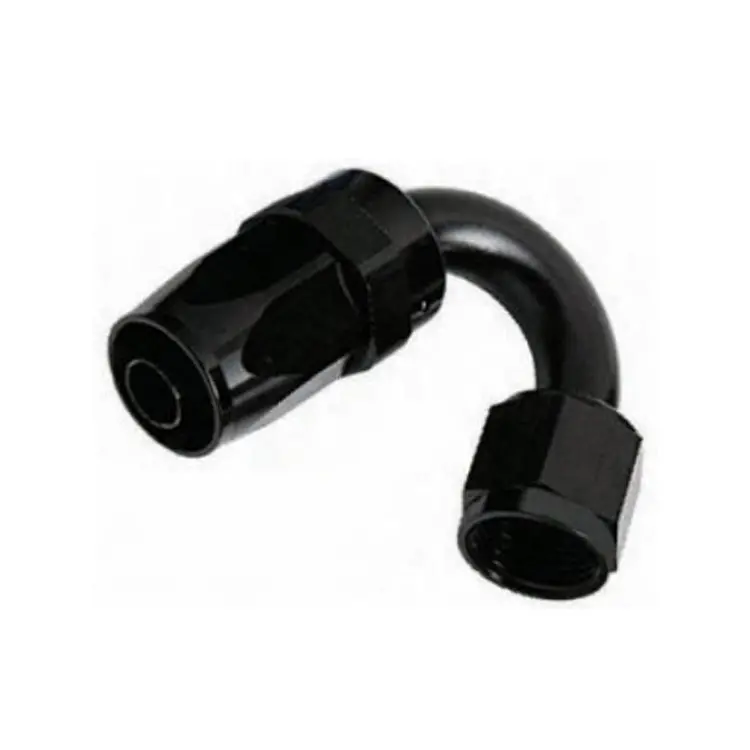 -20An Swivel Female Hose End – 150° Angle, Black Hard-Anodized Aluminum, Leak-Resistant 1