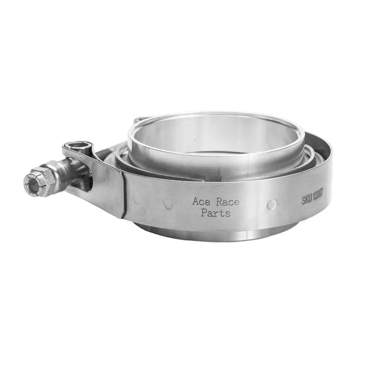 3.500" V-Band Assembly — Aluminum Male + O-Ring / Female Flanges With 304 Stainless Clamp 1