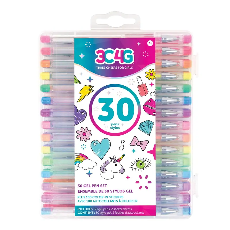 30-Piece Gel Pen Set – Vibrant Coloring Tools By Make It Real 1
