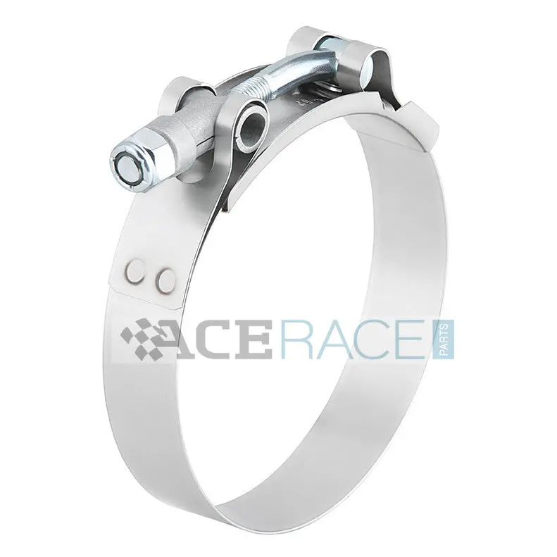 304 Stainless Steel T-Bolt Clamp For 1.750" Id Silicone – 1.968"–2.283" Clamping Range 1
