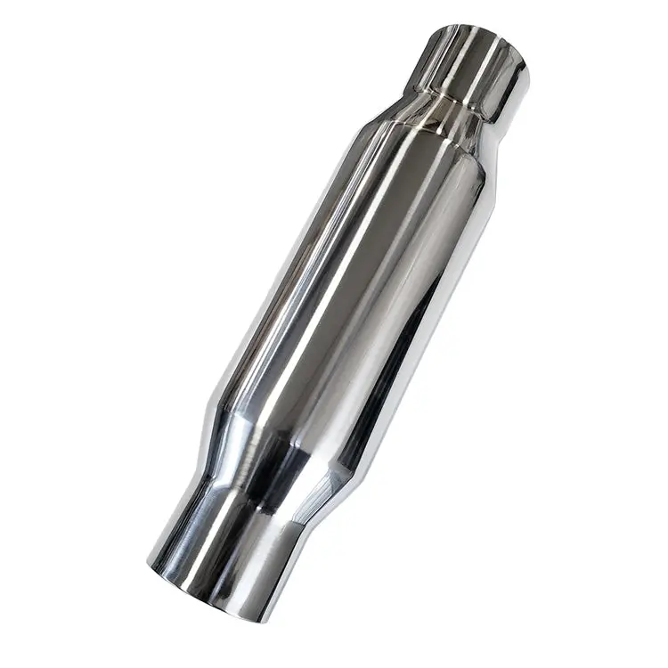 4" Inlet/Outlet Bottle-Style Resonator — 18" Length, 304 Stainless Steel 1