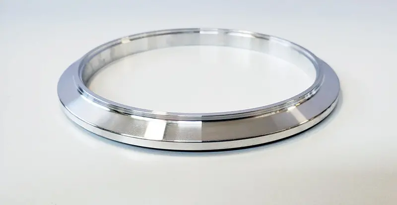 4" V-Band Female Flange — 0.375" Thickness, 6061 Aluminum 1