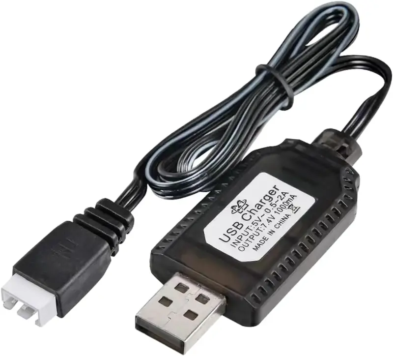 7.4V Usb Lithium Battery Charger – 1000Ma Output, 3-Pin Configuration 1