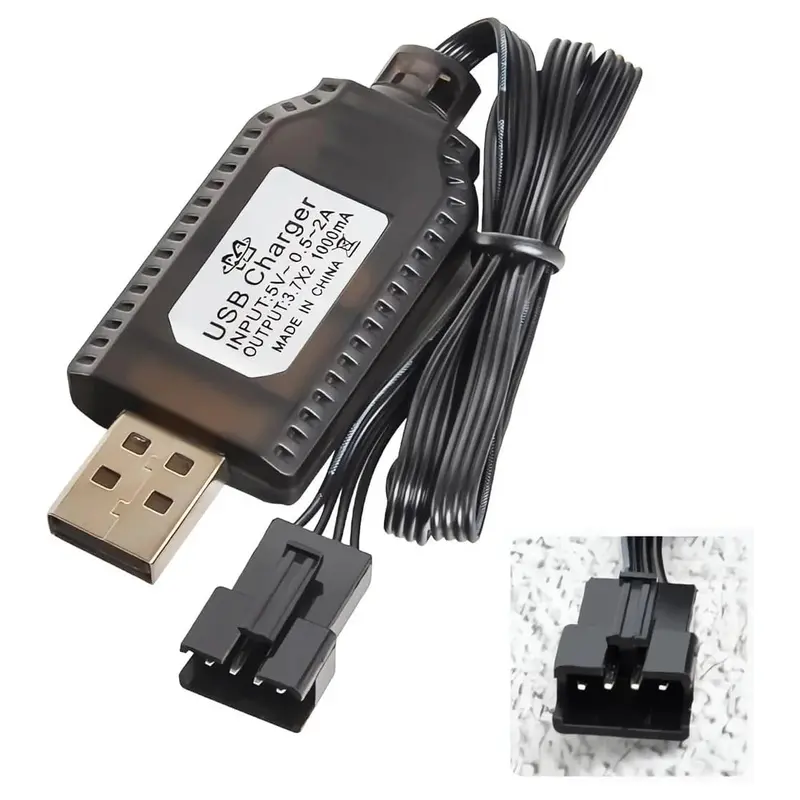 7.4V Usb Lithium Battery Charger – 500Ma Output, 4-Pin Connector 1