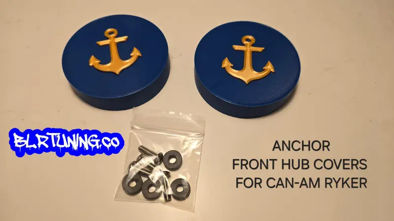 Anchor-Style Front Hub Covers For Can-Am Ryker (Pair) 1