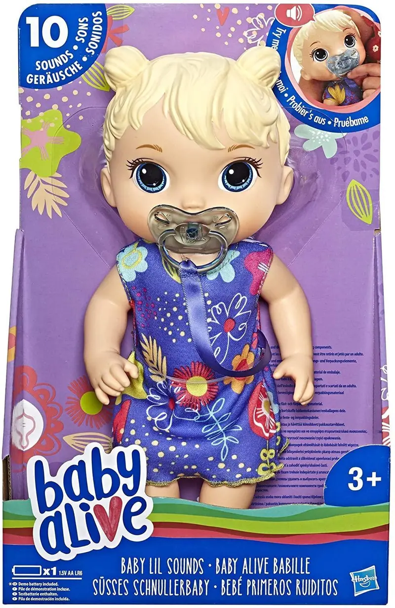Baby Alive Baby Lil Sounds Doll – E3690 Talking & Responsive Infant Toy 1