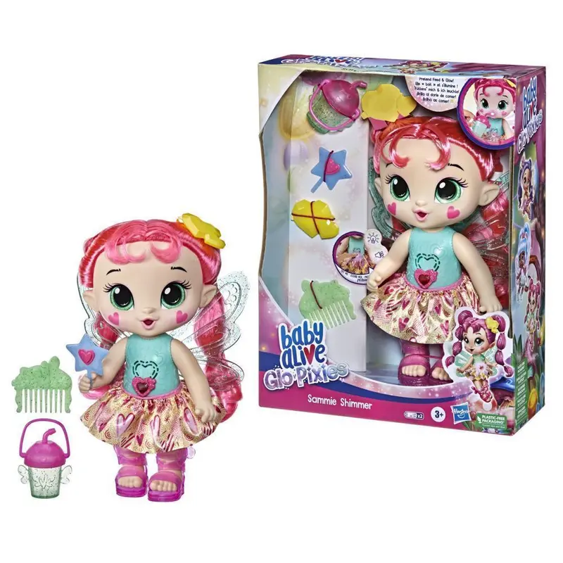 Baby Alive Glo Pixies Sammie Shimmer – Glow-In-The-Dark Interactive Doll 1