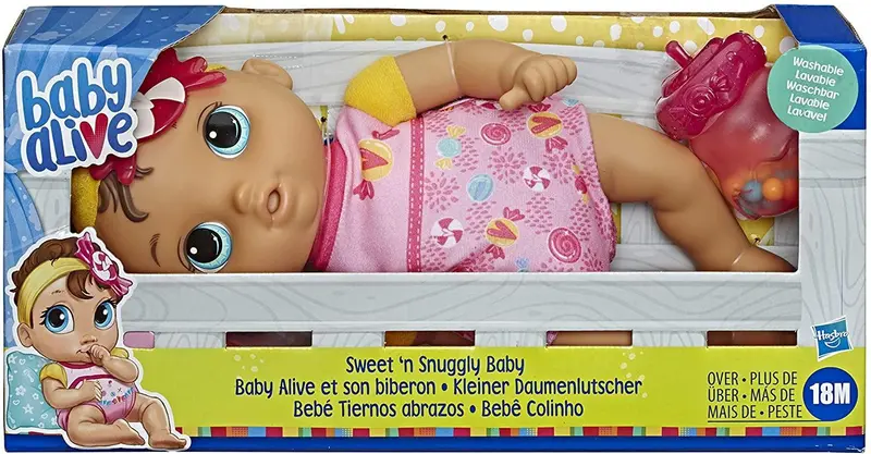 Baby Alive Sweet 'N Snuggly Doll – E7599 Cuddly Interactive Baby 1