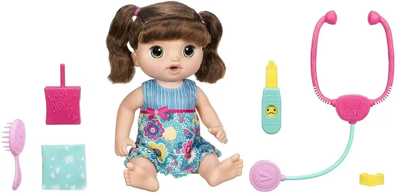 Baby Alive Sweet Tears Doll – Brown Straight Hair Interactive Baby 1