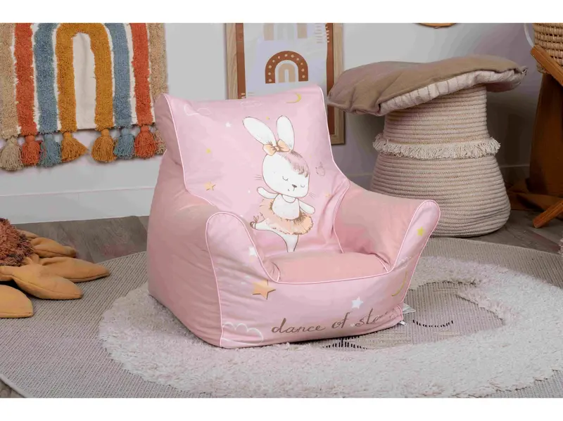 Ballet Bunny Bean Bag Chair – Adorable Stuffed Seating With Soft Fabric Finish 1