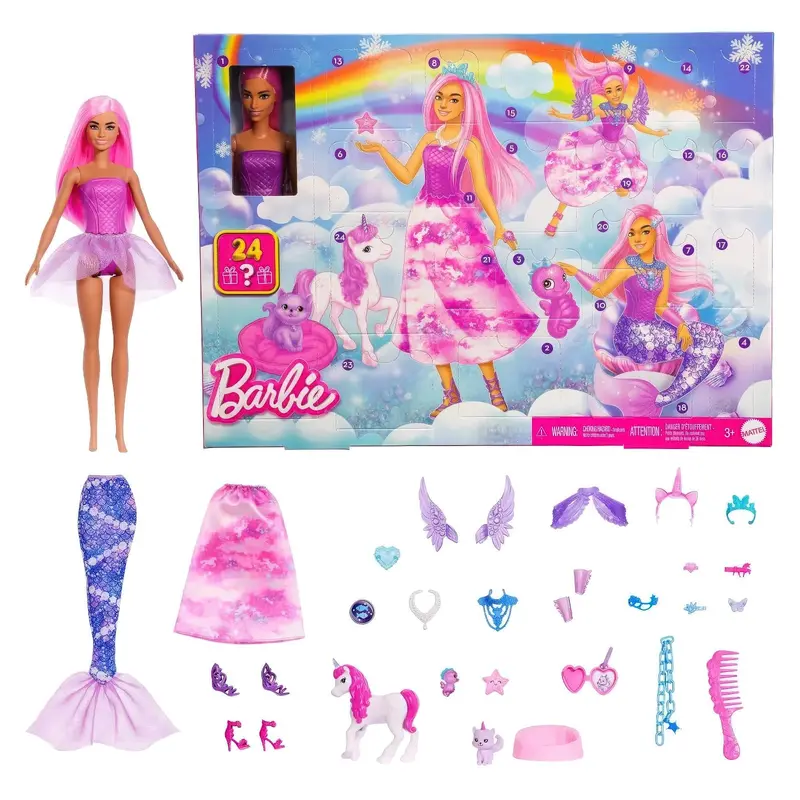 Barbie Advent Calendar Featuring A Surprise Doll And Daily Gifts 1