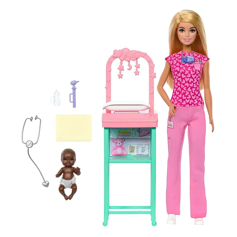Barbie Baby Doctor Fashion Doll Playset – Blonde Hair Edition 1