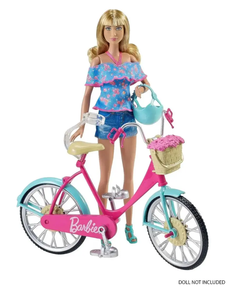 Barbie Bicycle With Floral Basket Accessory Set 1