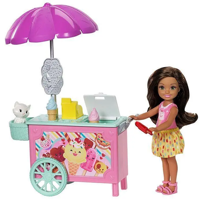 Barbie Club Chelsea Ice Cream Cart Set – Playful Doll & Treat-Themed Toy 1