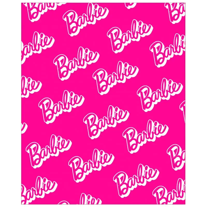 Barbie Coral-Colored Knit Blanket – Soft Throw For Kids 1