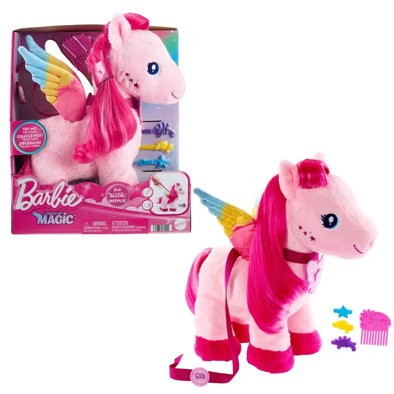 Barbie Touch Of Magic Pegasus Plush – Walk & Flutter Interactive Toy 1