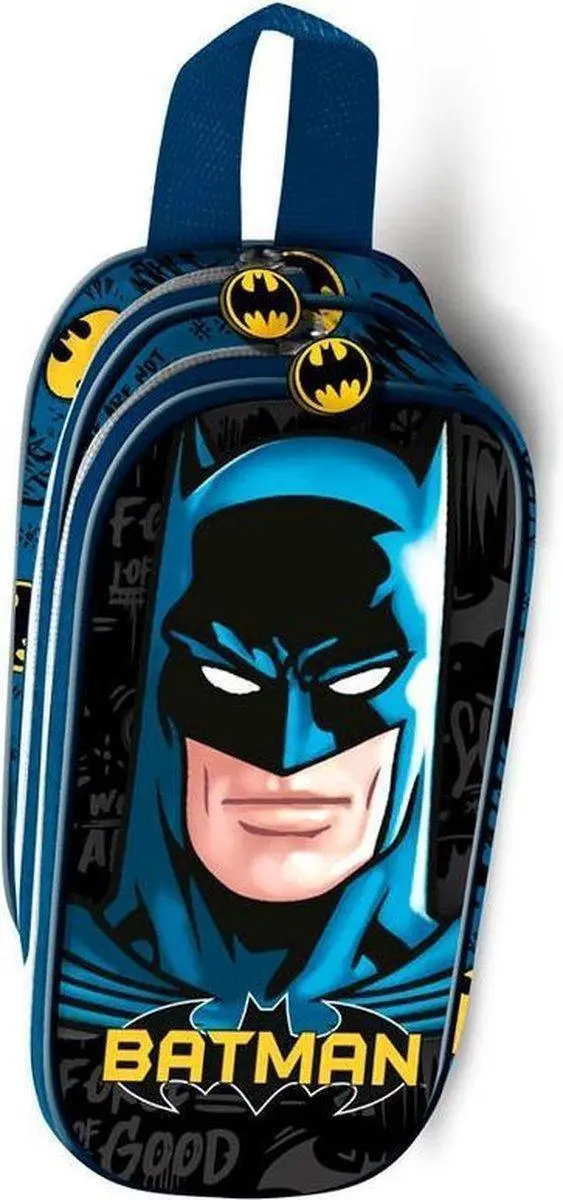 Batman Knight 3D Double-Zip Pencil Case – Dc Comics Collectible 1