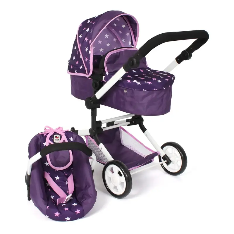 Bayer Chic 2000 Linus Starry Purple Doll Pram 1