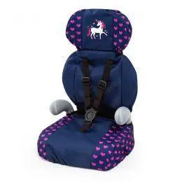 Bayer Pink Hearts & Unicorn Doll Car Booster Seat 1