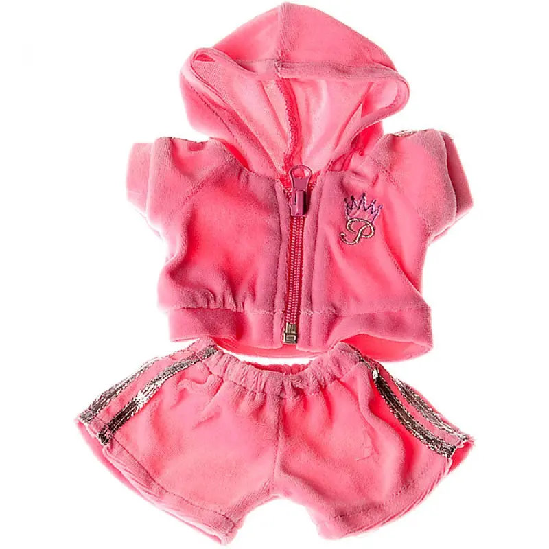 Be My Bear Pink Jogging Suit – Casual Outfit For 8-Inch Dolls 1