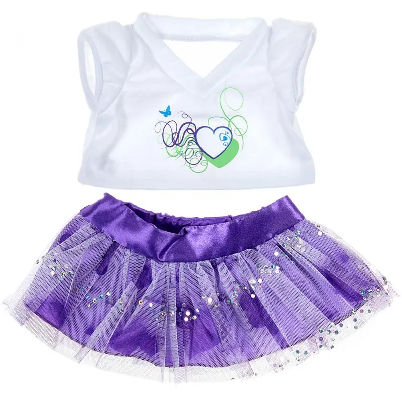 Be My Bear Purple Hearts Costume – Themed Dress-Up Set For 16-Inch Dolls 1