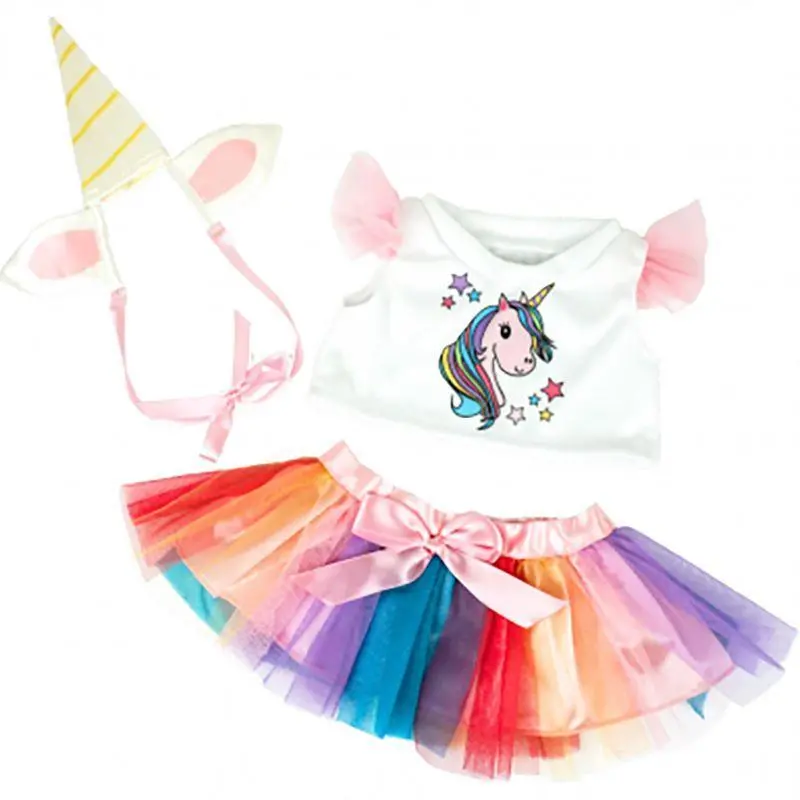 Be My Bear Unicorn Costume – Whimsical Dress-Up Set For 16-Inch Dolls 1