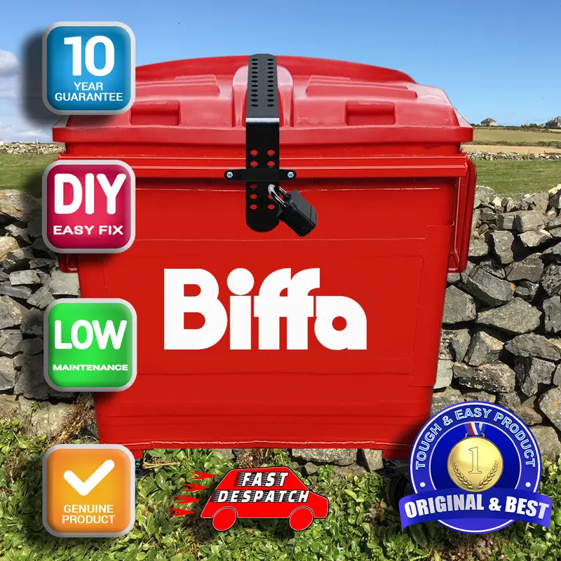 Biffa Euro Industrial Wheelie Bin Lid Security Lock 1
