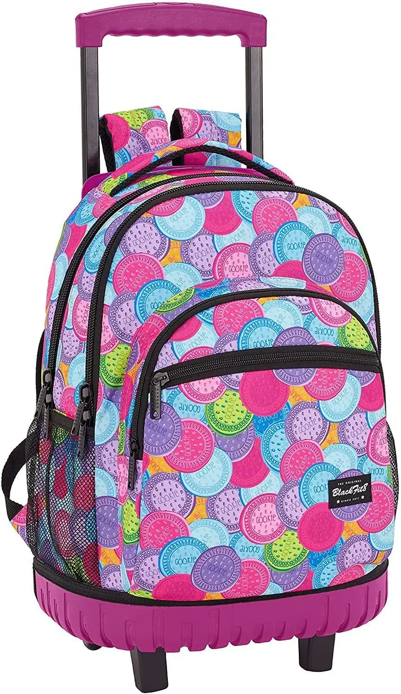 Blackfit8 "Cookies" Wheeled Backpack – 46 Cm Themed School Trolley Bag 1