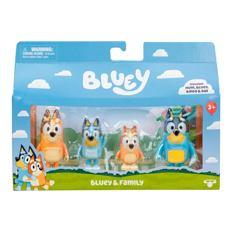 Bluey 4-Piece Figure Play Set – Animated Tv Series Toys 1