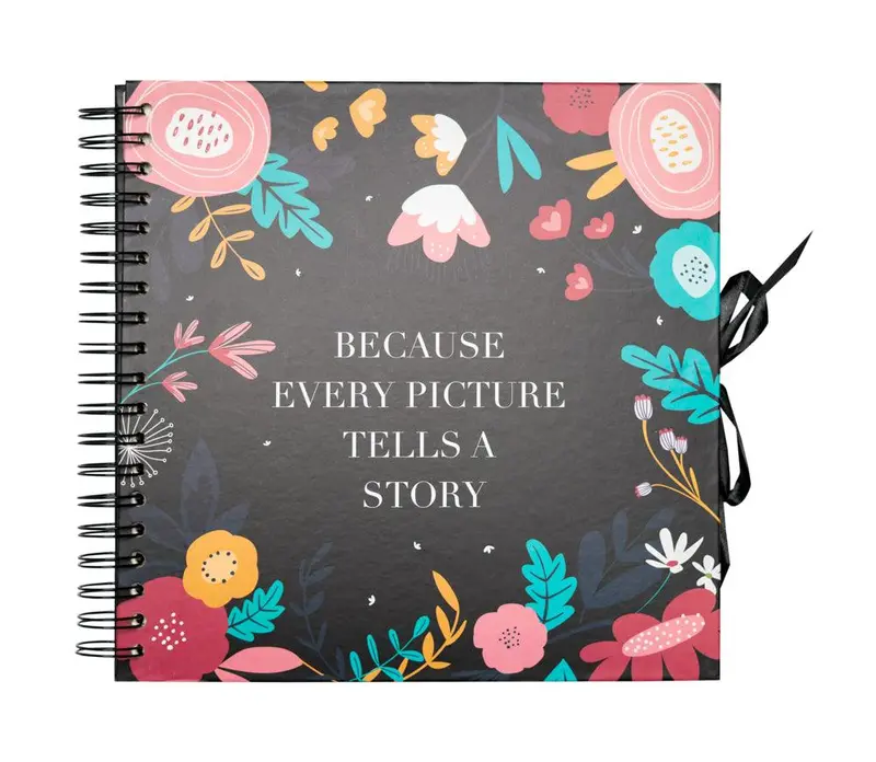 Blummen Photo Album – 26×26Cm Scrapbook With 40 Blank Pages 1