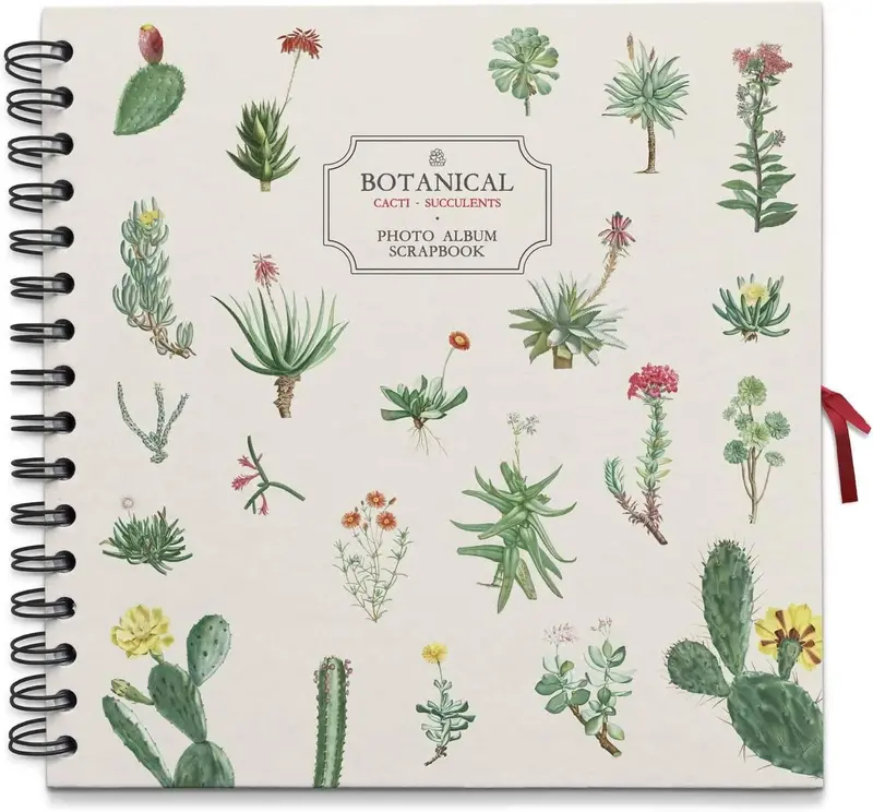 Botanical Cactus Photo Album – Scrapbook For Memories & Keepsakes 1