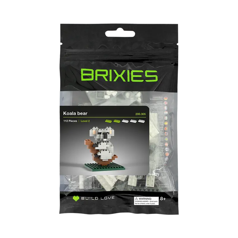 Brixies Koala Small Zip Bag – Adorable Wildlife-Inspired Compact Storage Pouch 1
