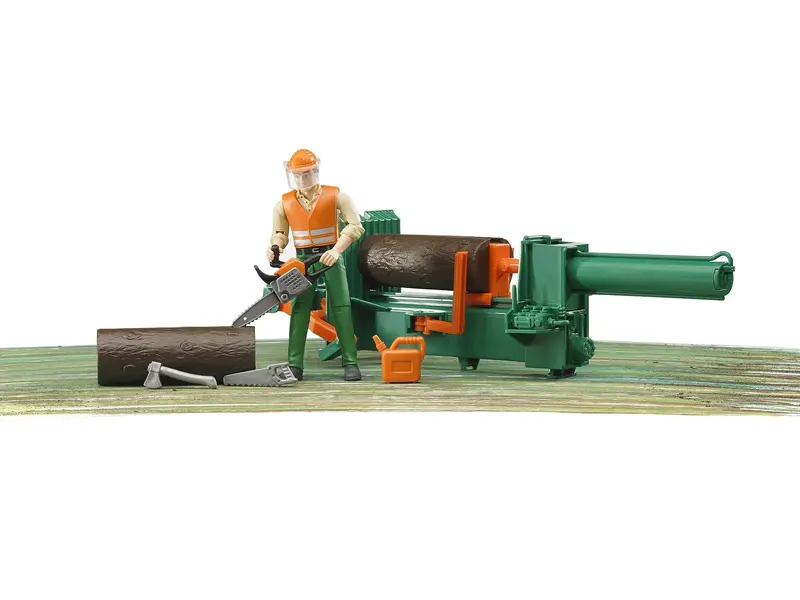Bruder Bworld Forestry Set – Realistic Timber Transport Playset With Accessories 1