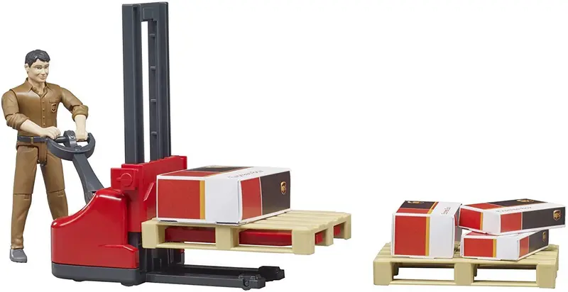 Bruder Ups Logistics Figure Set – 1:16 Scale Playset 1
