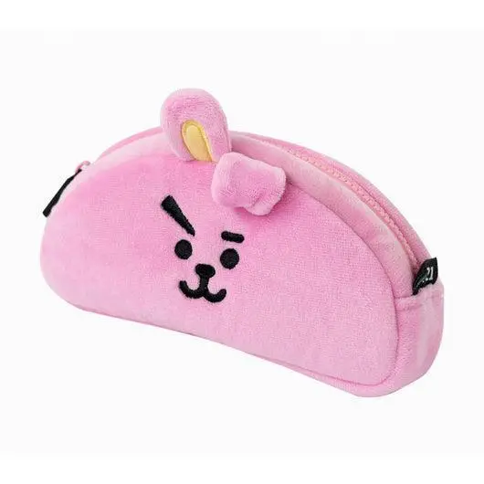 Bt21 Baby Cooky Plush Pencil Case – Pink Soft Fabric Design 1