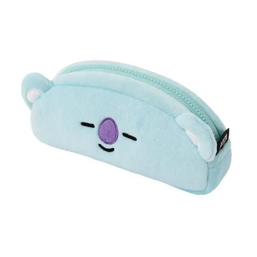 Bt21 Baby Koya Plush Pencil Pouch – Blue Fuzzy Exterior 1