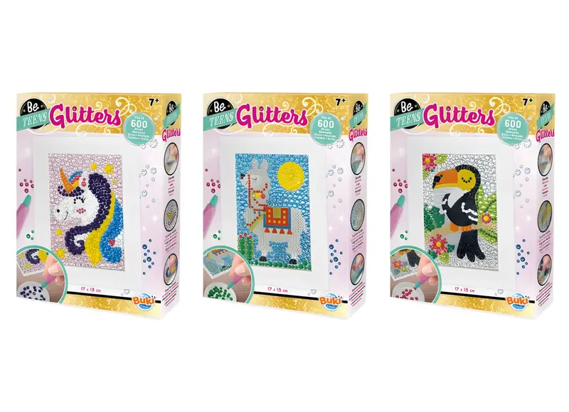 Buki Be Teens Animal Glitter Diamond Embroidery Kit - Mixed Designs 1