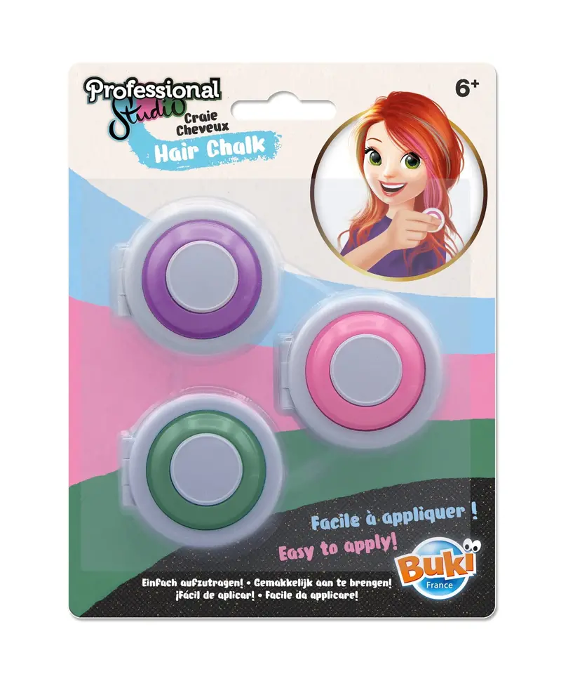 Buki Hair Chalk Set – Washable Temporary Color For Kids 1