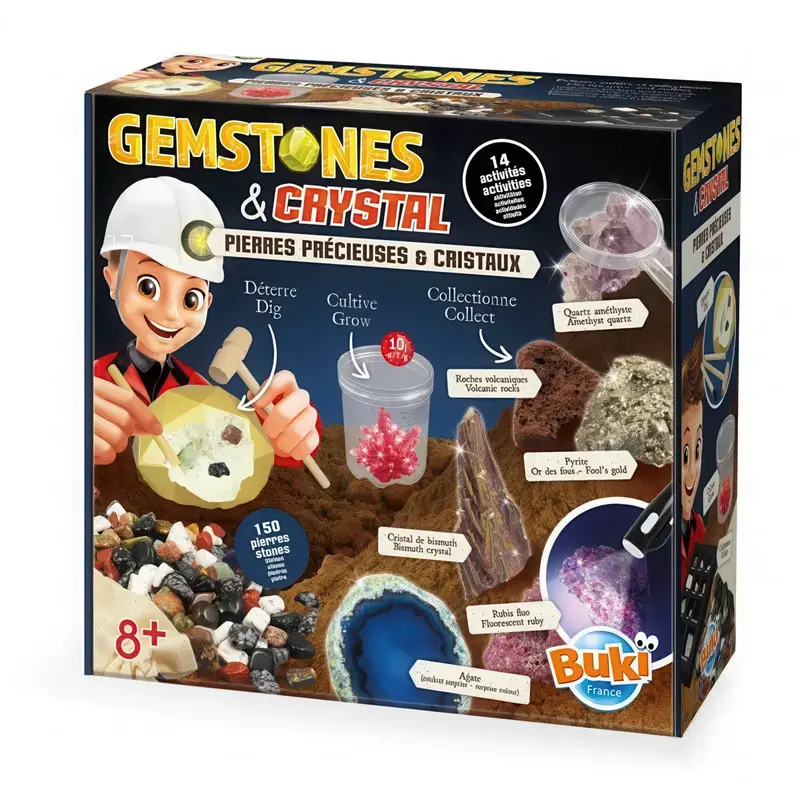 Buki Mega Rocks & Minerals Collection – Educational Earth Science Kit 1