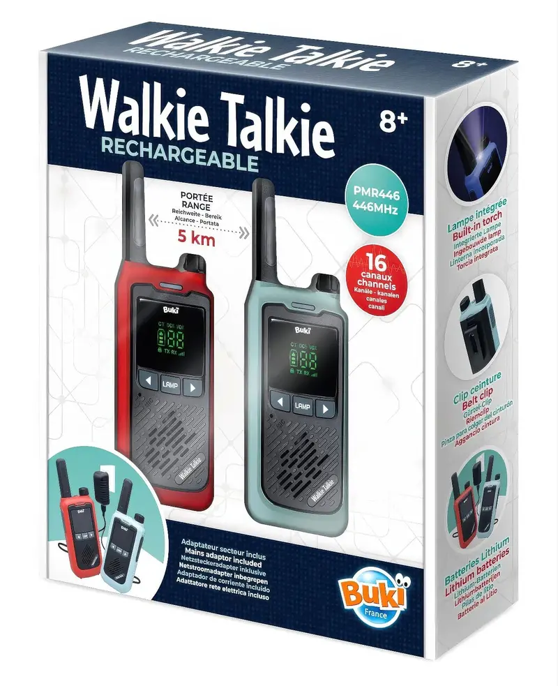 Buki Rechargeable Walkie-Talkies Tw05 – Long-Range Kids Communication Set 1