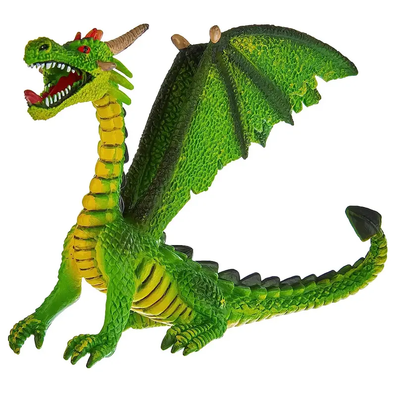 Bullyland Green Sitting Dragon Collectible Figure 1