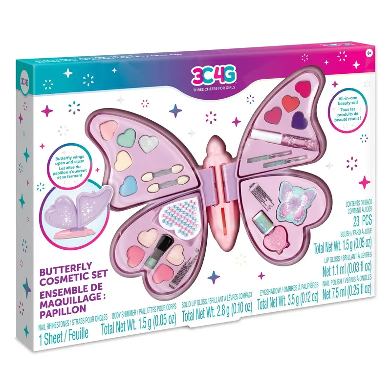 Butterfly-Themed Cosmetic Set – Whimsical Makeup & Toiletry Collection 1