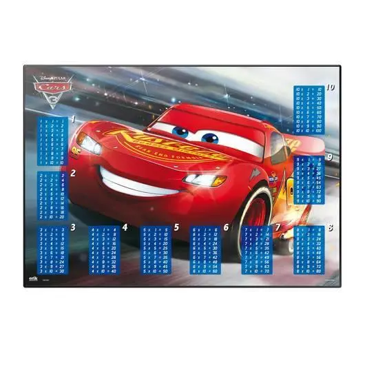 Cars 3 Multiplication Table Learning Desk Mat 1