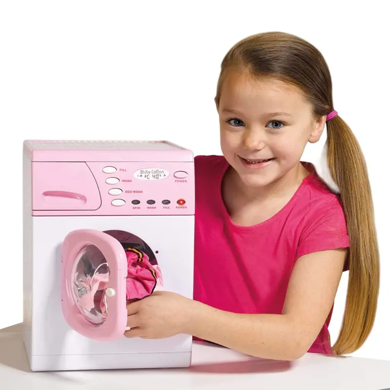 Casdon Electronic Washing Machine 621 – Pink Interactive Laundry Toy 1
