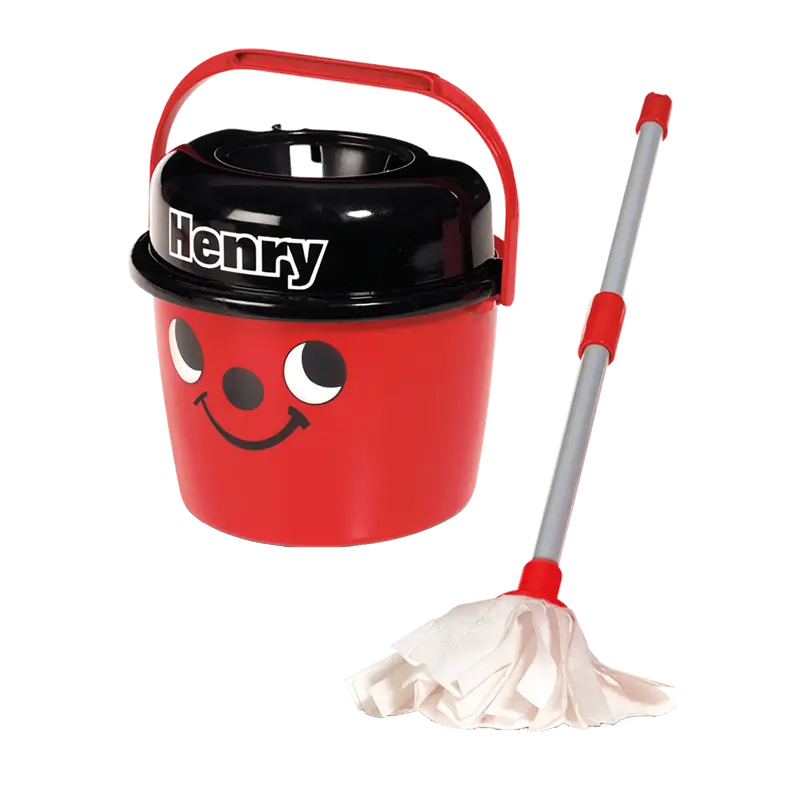 Casdon Henry Mop & Bucket Set – Red Role-Play Cleaning Toy 1