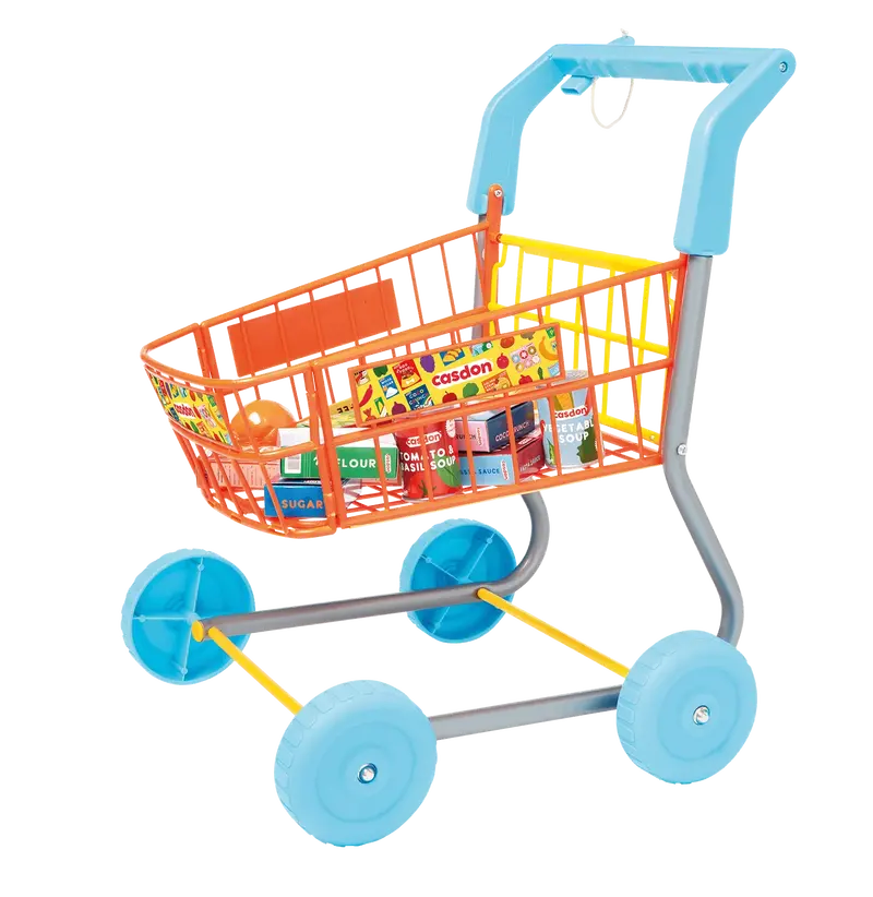 Casdon Rolling Shopping Trolley Toy For Kids 1